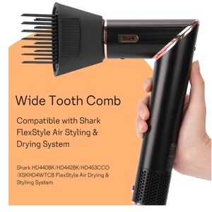 SHARK FLEXSTYLE™ Wide-tooth Comb NEW IN BOX. BLACK